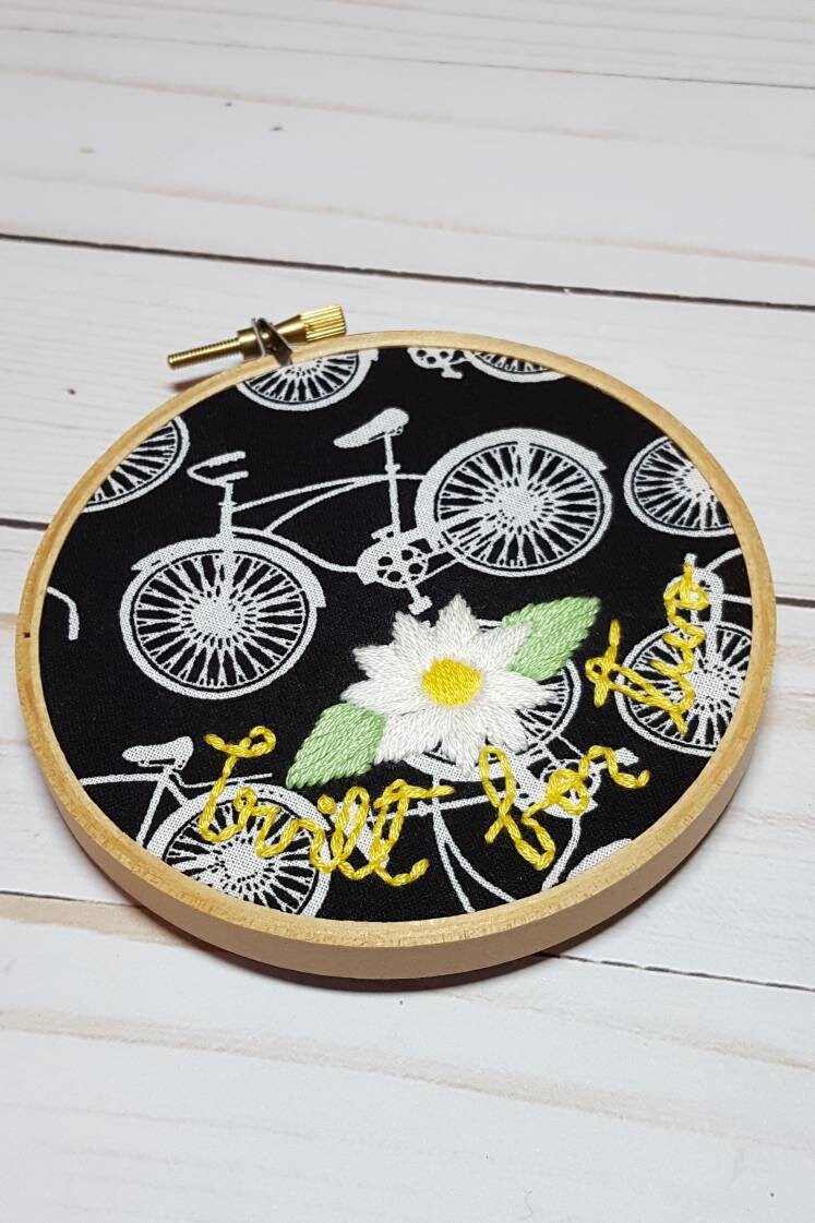 Bicycle Built For Two Embroidery Hoop
