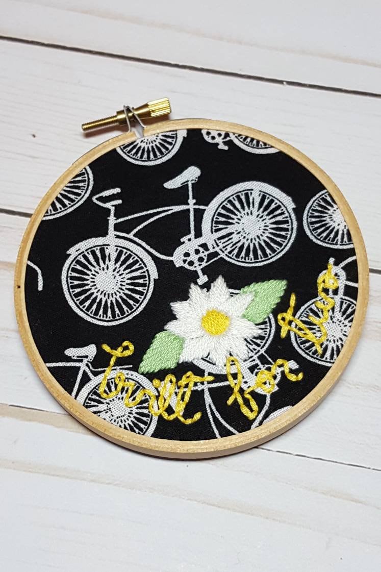 Bicycle Built For Two Embroidery Hoop