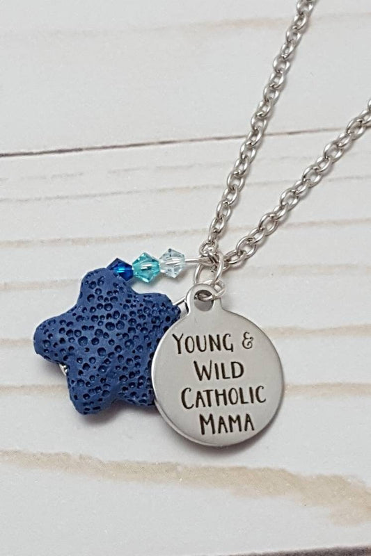 Diffuser Necklace Young and Wild Catholic Mama
