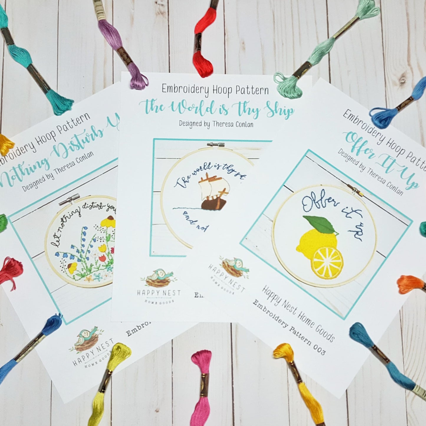 Three PDF Embroidery Pattern Bundle
