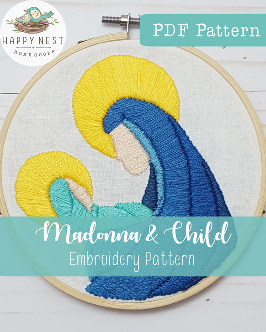 Madonna and Child PDF Embroidery Pattern
