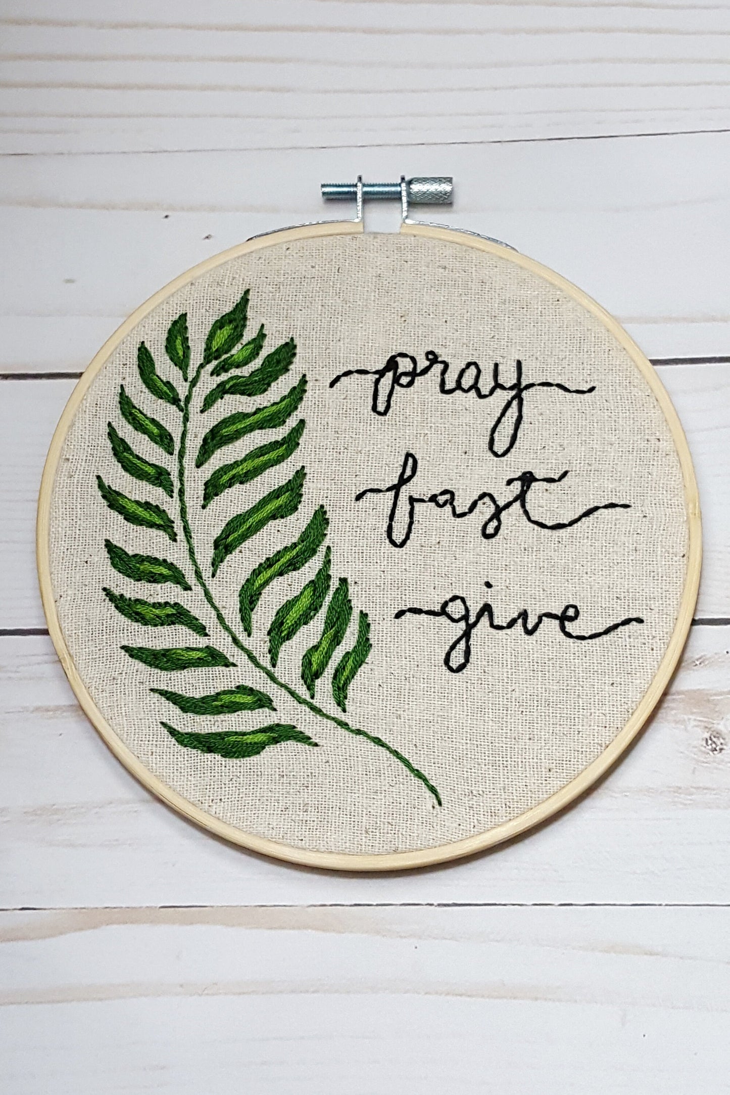PDF Embroidery Pattern Pray Fast Give