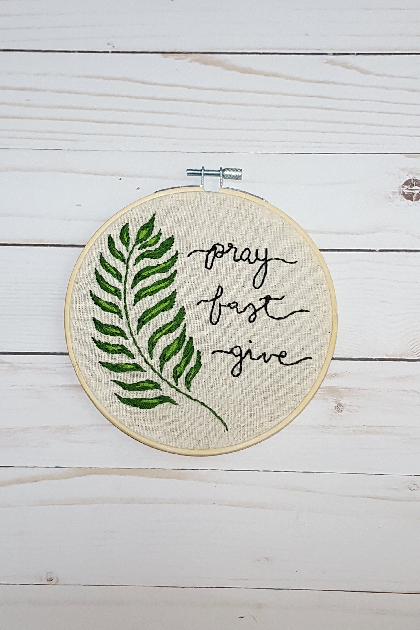 PDF Embroidery Pattern Pray Fast Give