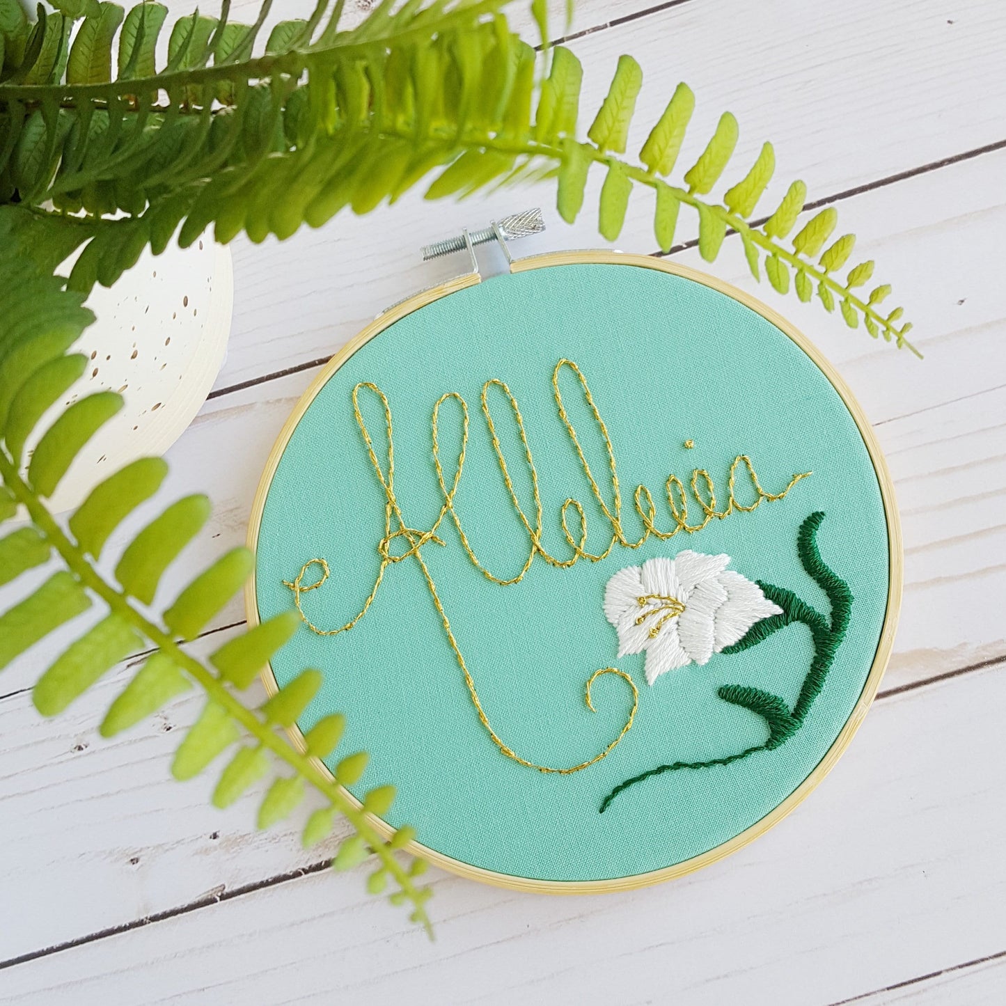 PDF Alleluia Embroidery Pattern