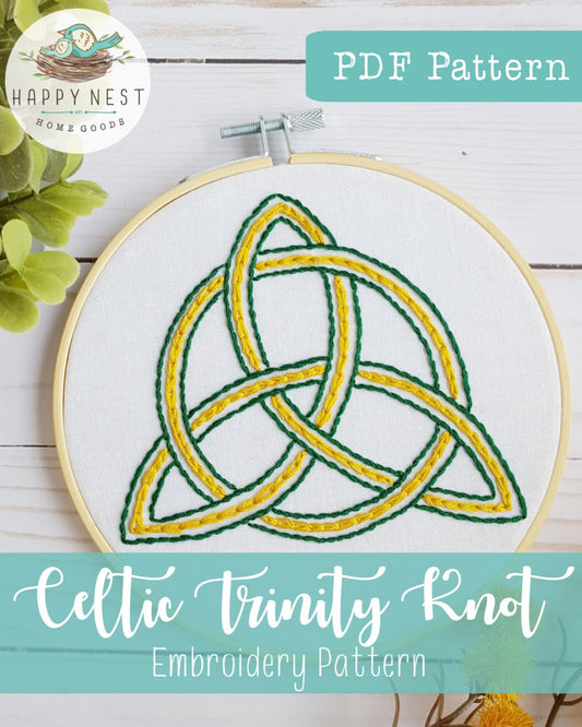 PDF Embroidery Pattern Celtic Trinity Knot