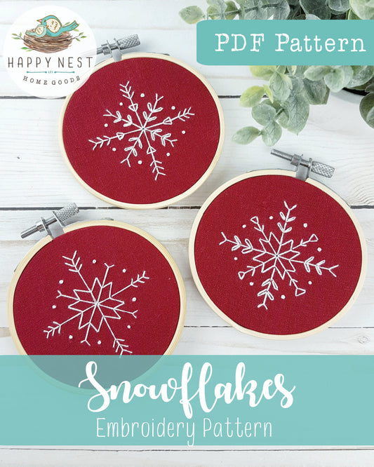 Snowflakes Ornament PDF Embroidery Pattern