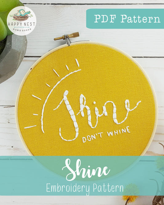 PDF Shine Embroidery Pattern