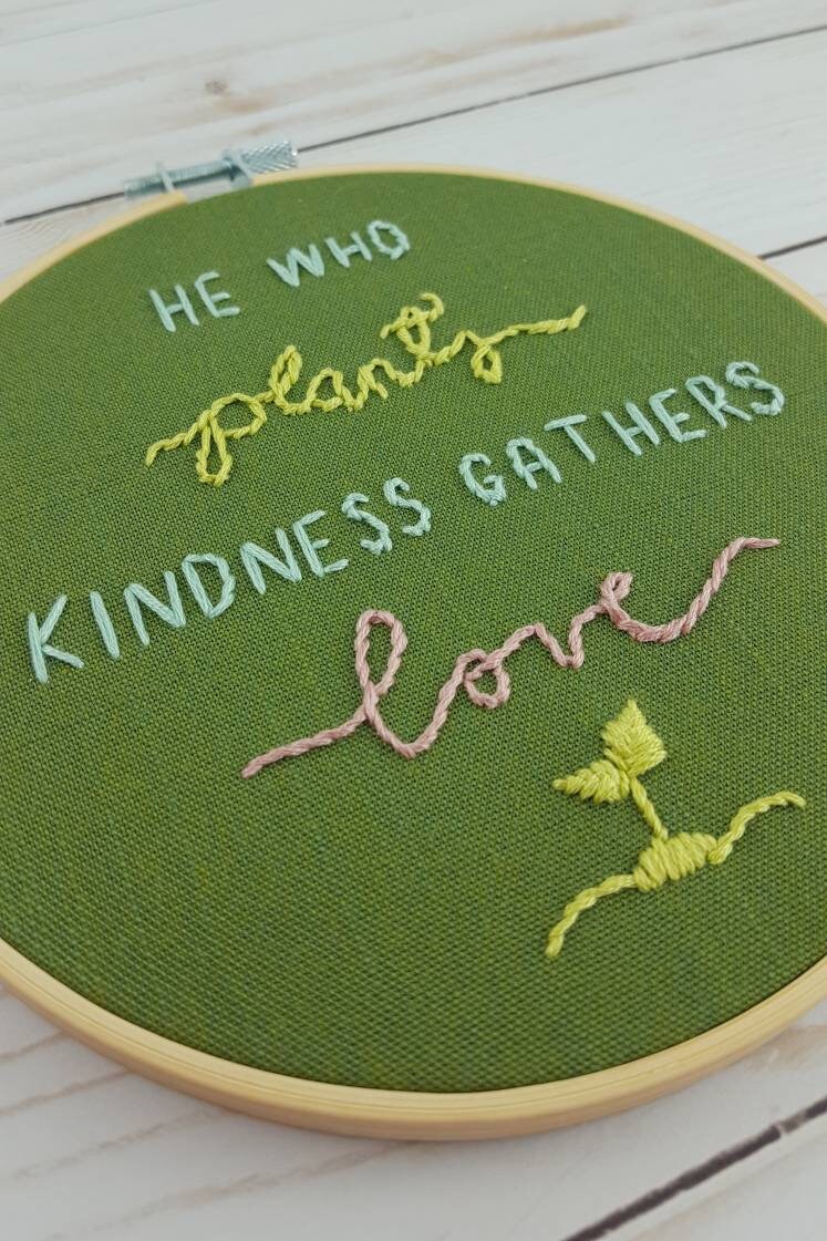 PDF Plant Kindness Embroidery Pattern