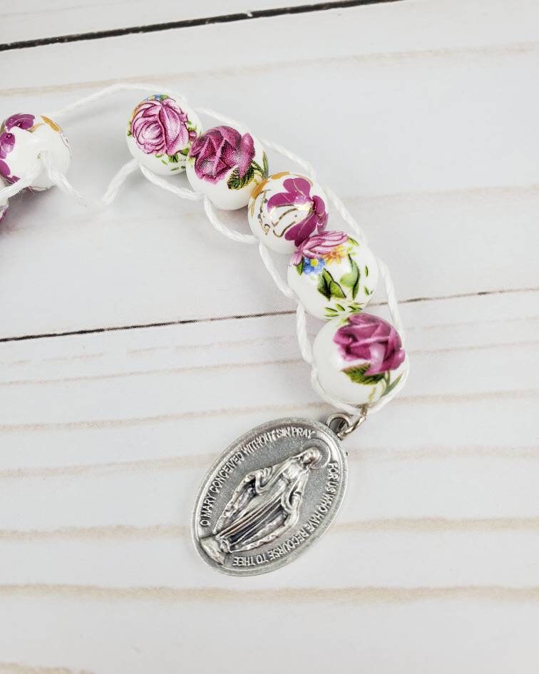 Sacrifice Beads Vintage Roses Ceramic Bead