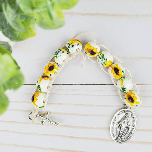 Sacrifice Beads Sunflowers Ceramic Bead