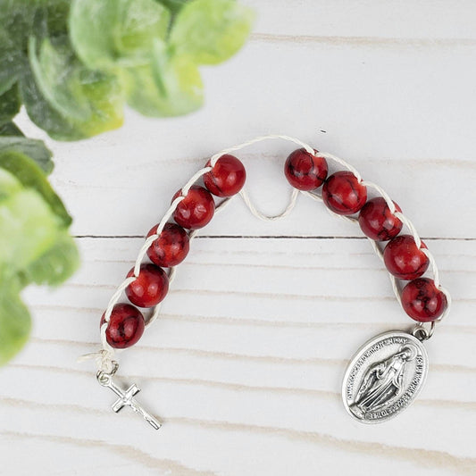 Marbled Red Sacrifice Beads