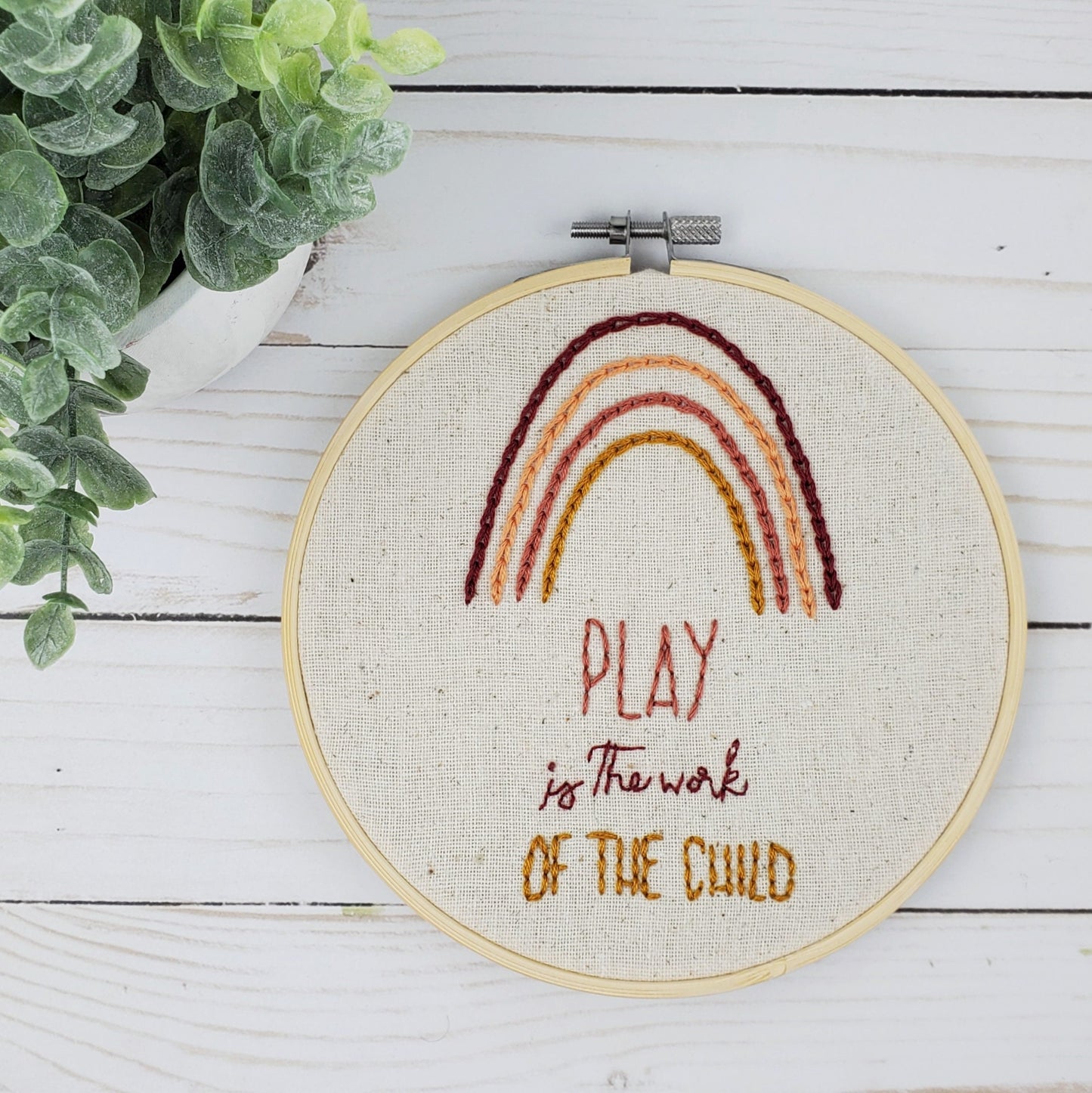 PDF Play is the Work of the Child Embroidery Pattern