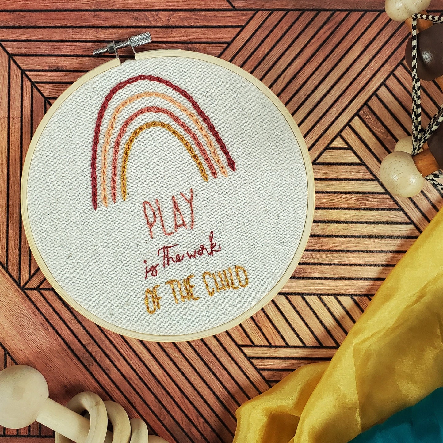PDF Play is the Work of the Child Embroidery Pattern