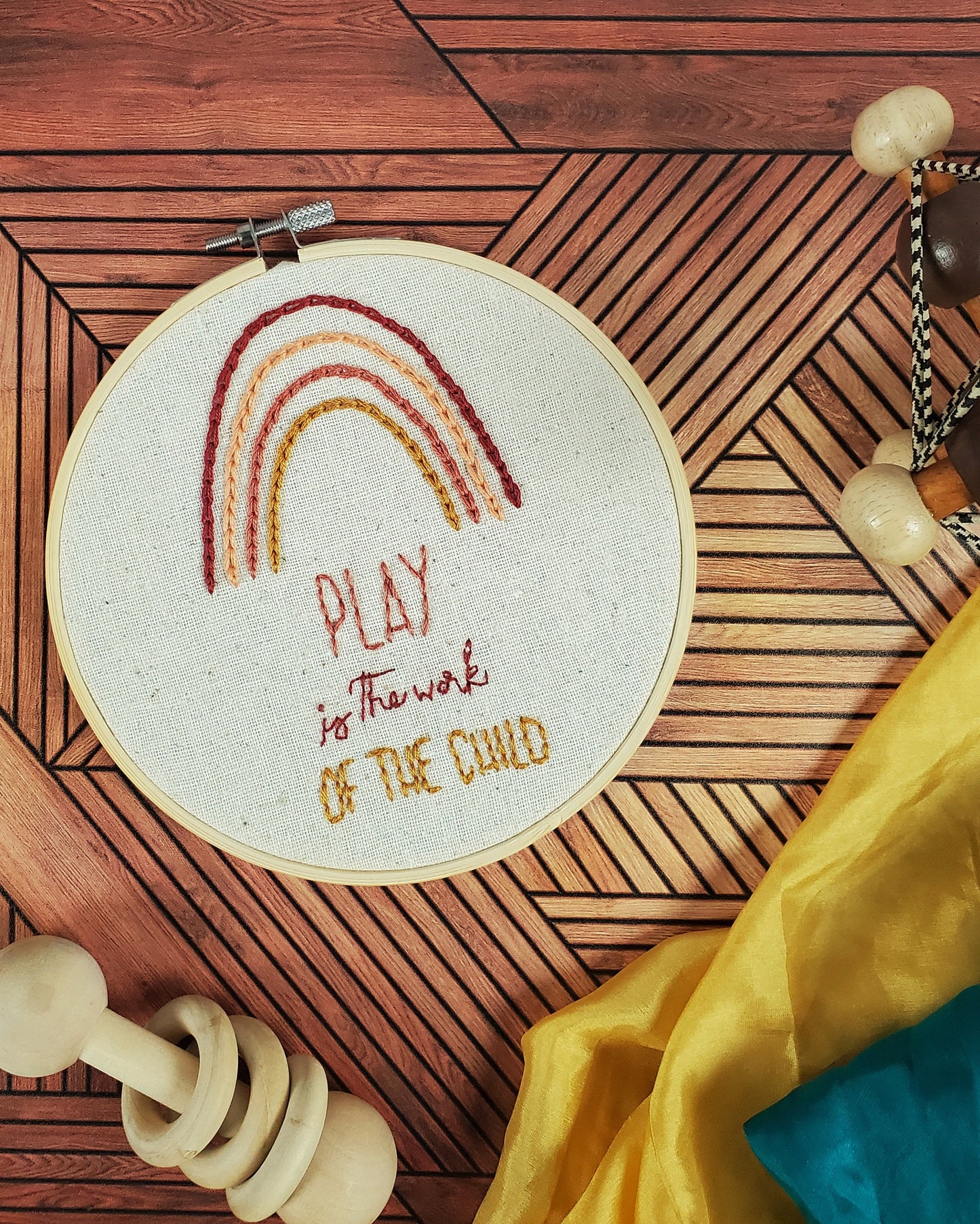 PDF Play is the Work of the Child Embroidery Pattern