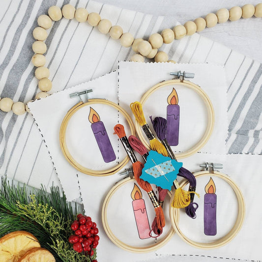 Advent Candles Embroidery Kit