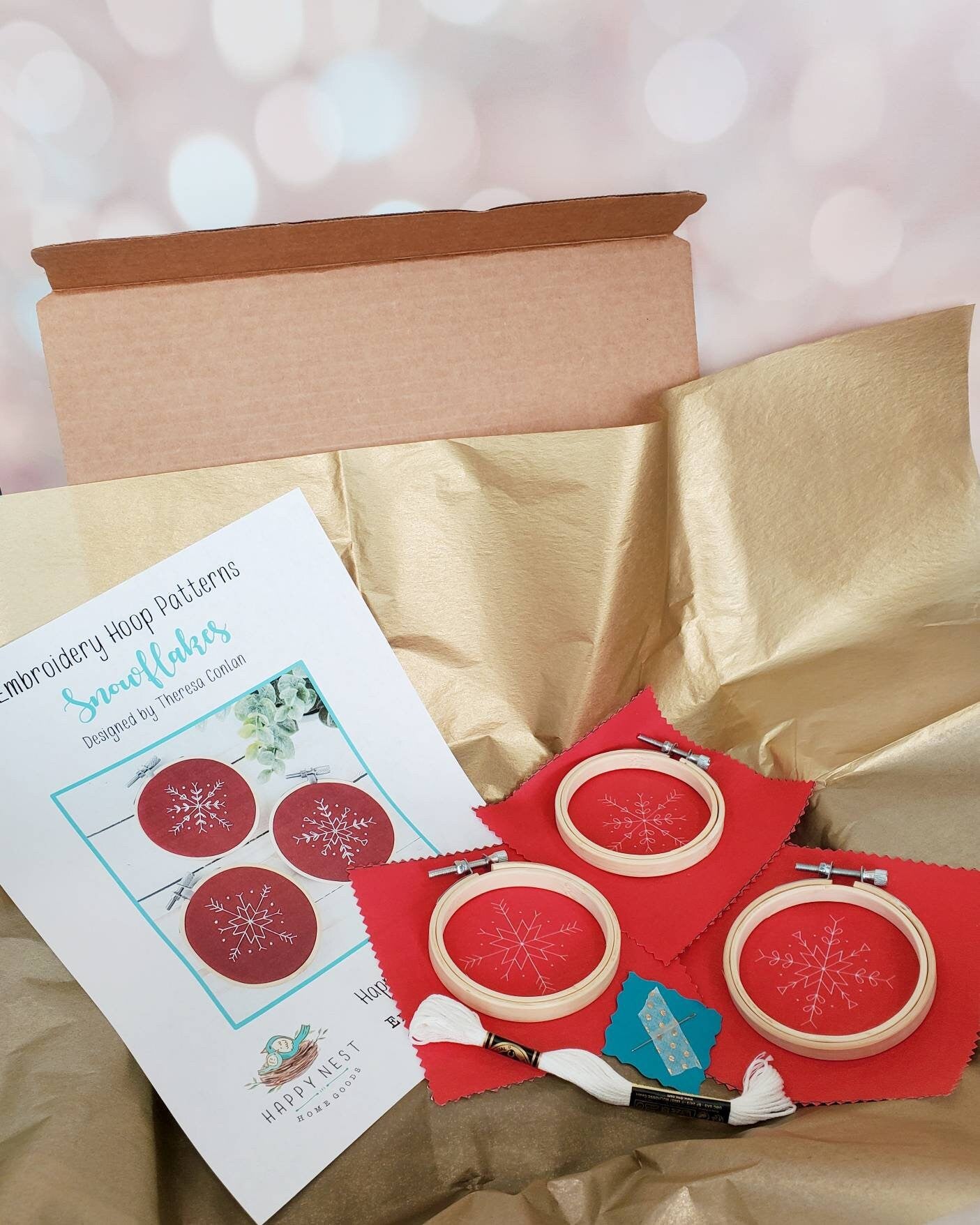 Snowflake Ornaments Embroidery Kit