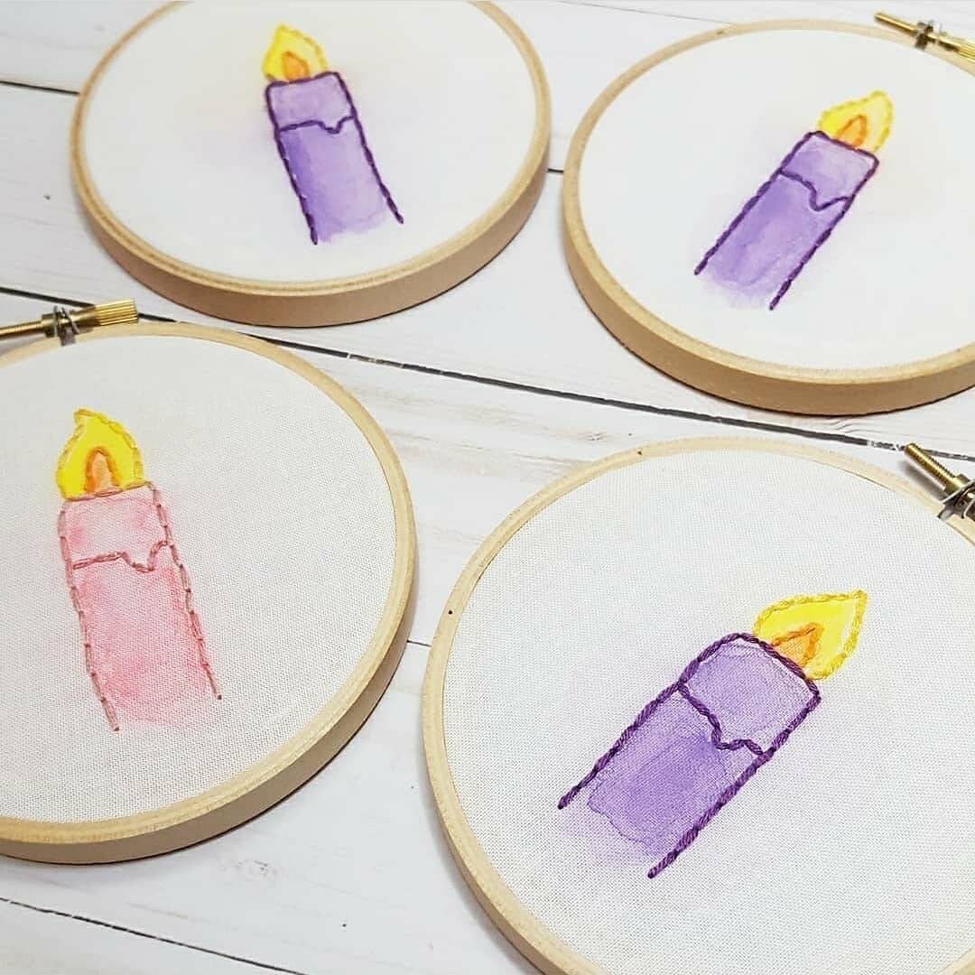 Advent Candles Embroidery Kit