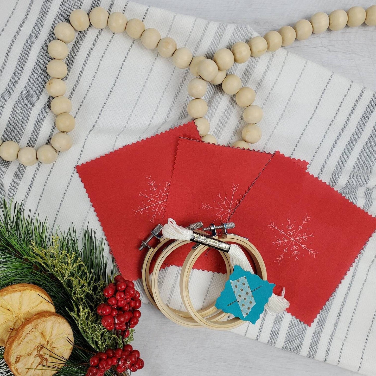 Snowflake Ornaments Embroidery Kit