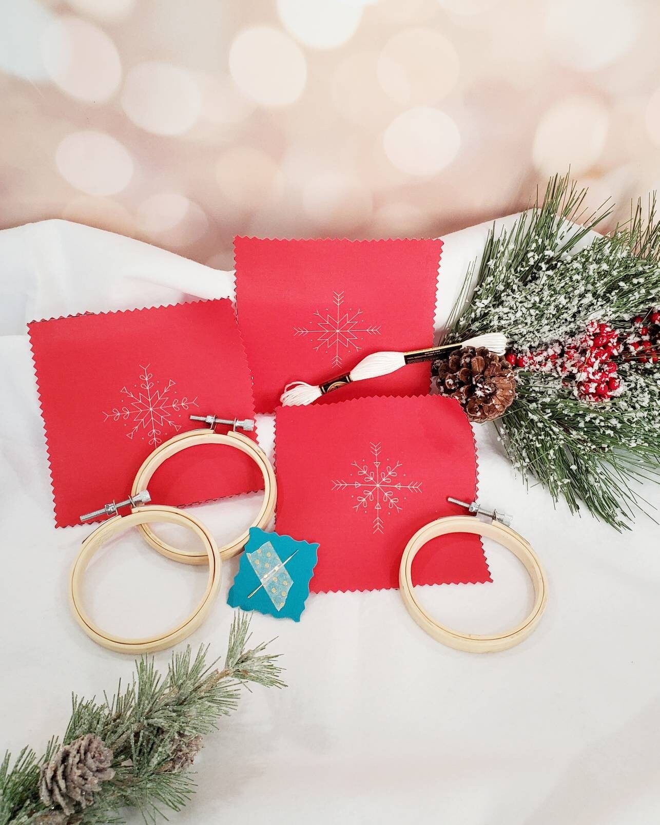Snowflake Ornaments Embroidery Kit