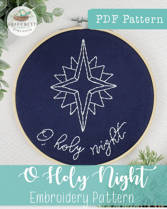 O Holy Night PDF Embroidery Pattern